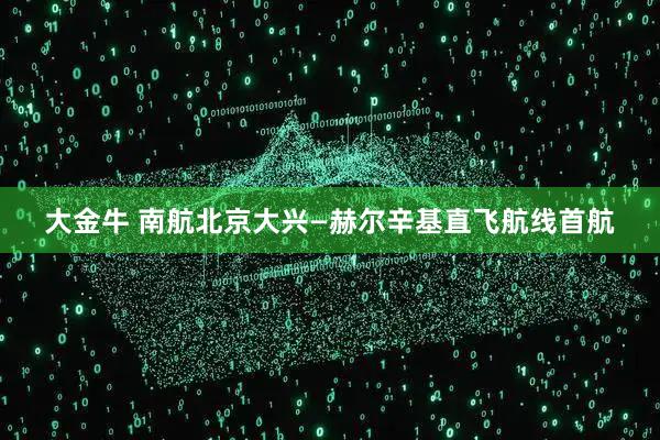 大金牛 南航北京大兴—赫尔辛基直飞航线首航