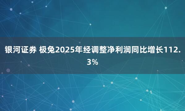 银河证券 极兔2025年经调整净利润同比增长112.3%